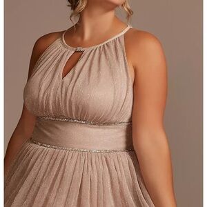 Beautiful Blush mother of the bride dress. David’s Bridal size 14.